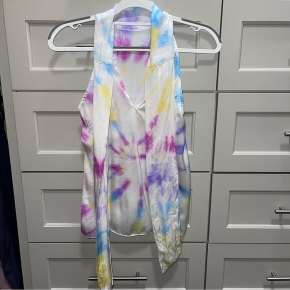 Generation Love Pastel Kaylee Silk Tie Dyed Halter Top Small - Picture 6 of 8